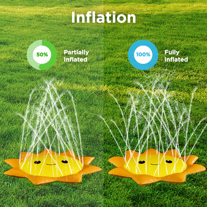 Pool Wave Toddler Splash Pad, Inflatable Water Sprinkler Play Mat