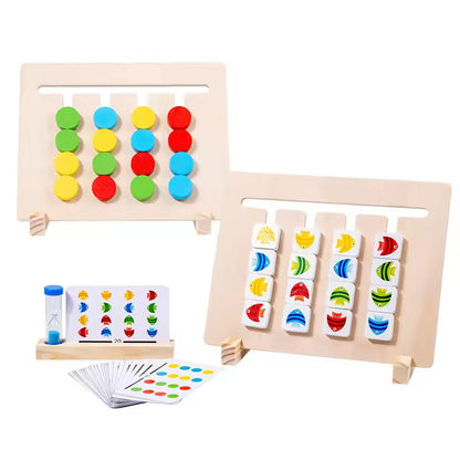 2in1 Wooden Four Color and Fish Logical Thinking Series - 685