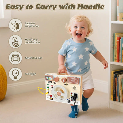 Steering Wheel with Lights & Sounds for Toddlers 1-3