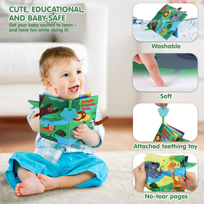 Fidtoy Soft Baby Book Set for Babies 0-6 Months Sensory Toy