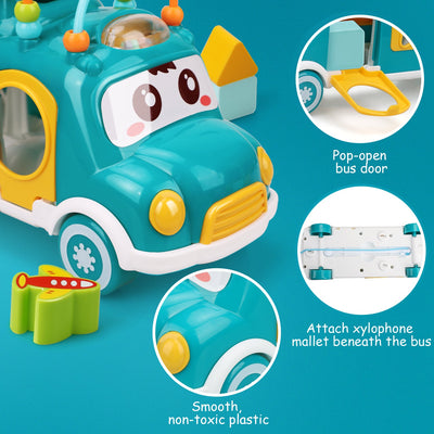 Autobús Clasificador de Formas Musical Fidtoy para Niños Pequeños de 12 Meses en Adelante