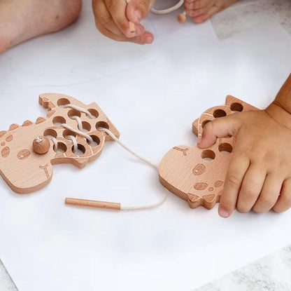 Toddlers Dinosaur Threading Toy