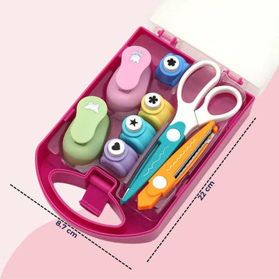 Kit de bricolage pour enfants – Set de création artistique amusant avec perforatrices en papier