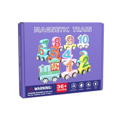 Wooden Magnetic Number Train - 1 to 10