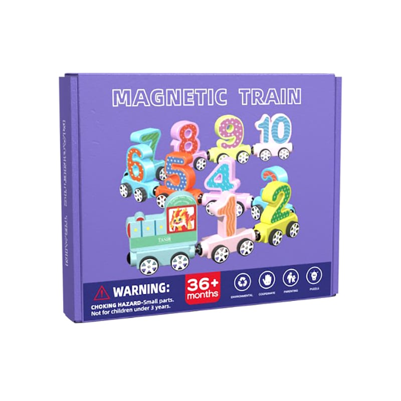 Wooden Magnetic Number Train - 1 to 10