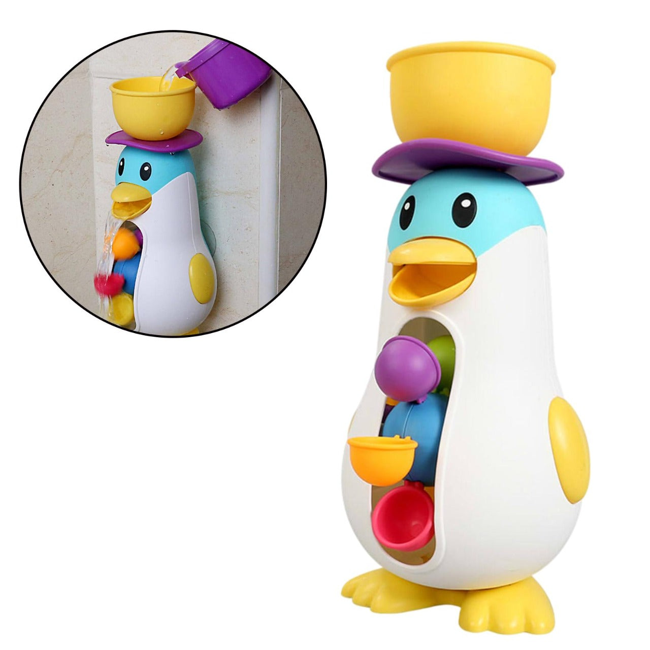 Fun Waterwheel Penguin Bath Toy - 010