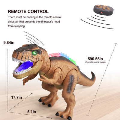 Fidtoy Dinosaurio LED de Juguete a Control Remoto para Niños con Rugido