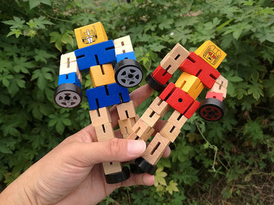 Bloques giratorios de madera transformables para robots (hazlo tú mismo) - 715