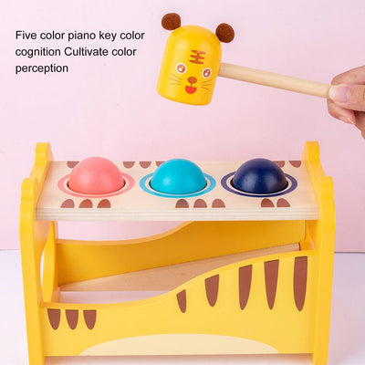 Wooden Tiger Pound Hammering Table with Xylophone - 930