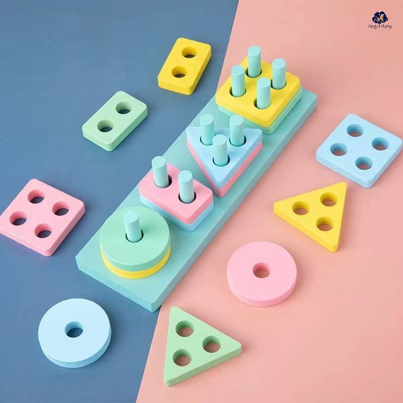 Wooden Four Columns Shape Sorting Kit - 738