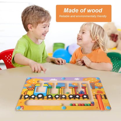 Wooden Magnetic Learning Maze Color Matching Board - 332