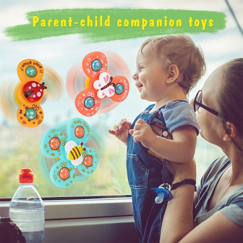 Suction Cup Activity Spinner Toy 3 pieces - 329