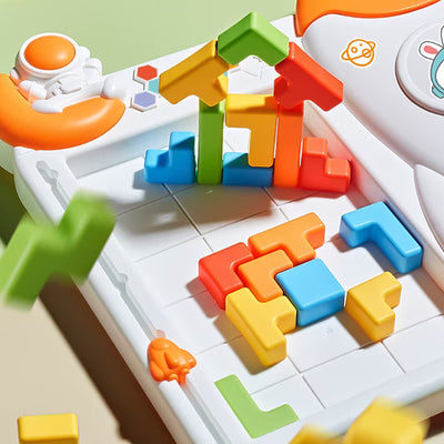 Jeu de défis de blocs de table Tetris Fusée spatiale - 052