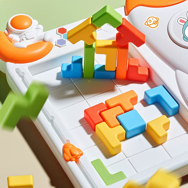 Jeu de défis de blocs de table Tetris Fusée spatiale - 052