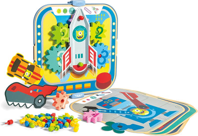Fidtoy Gear Building STEM Toy Set Kids Pegboard Engineering Kit