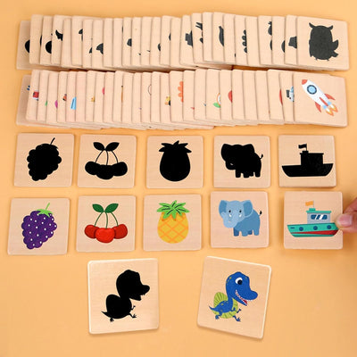 Lyla Wooden Shadow Puzzle Game Board Game for Boys Girls 3 4 5 Years Old Toddlers