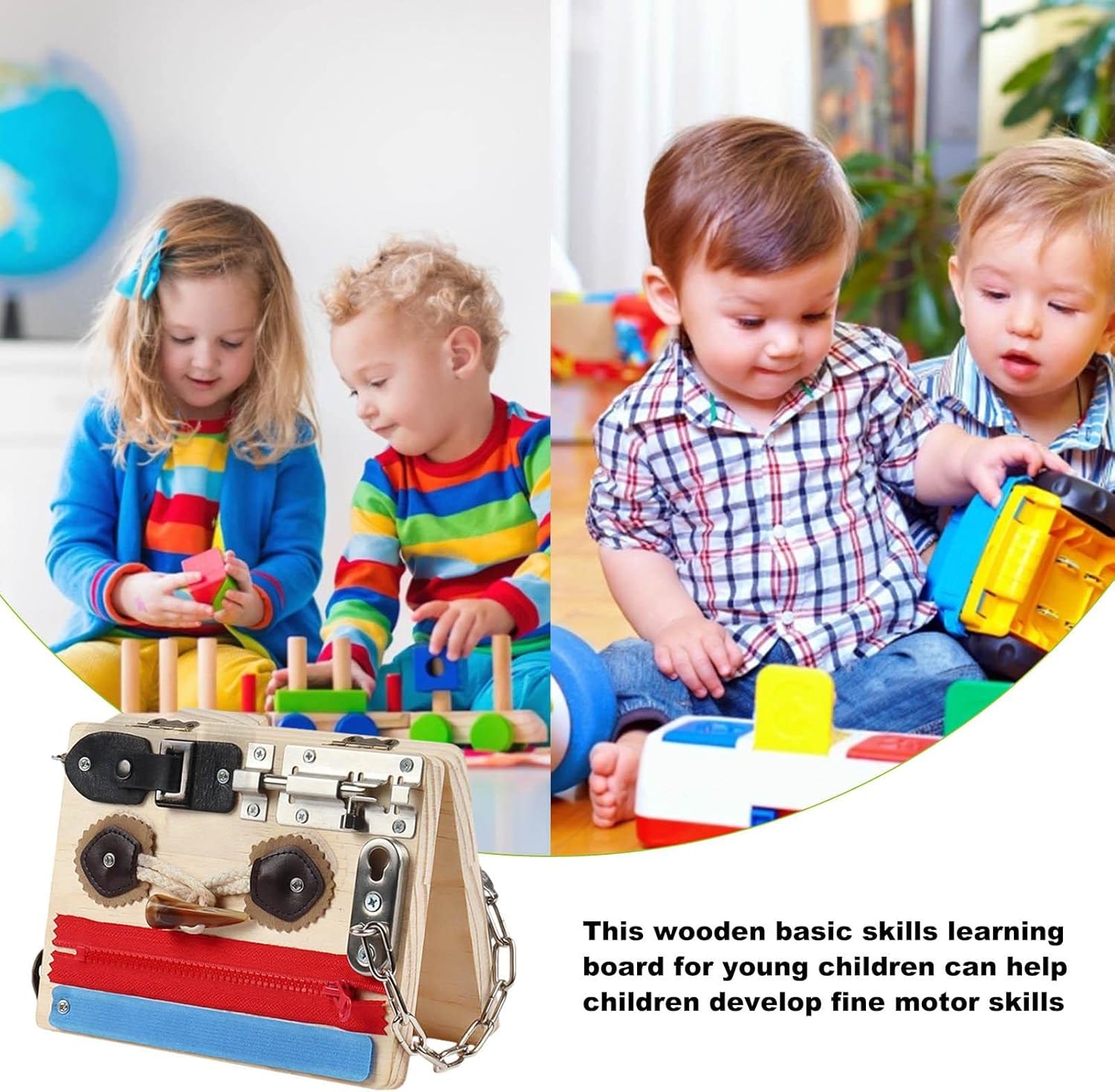 Toddler Busy Board Wooden Montessori Toys Busy Board Montessori Essential Educational Sensory Board Infant Activity Board Motor Skills Cognitive Learning Toys Felt Board Toys, Educational Toys for