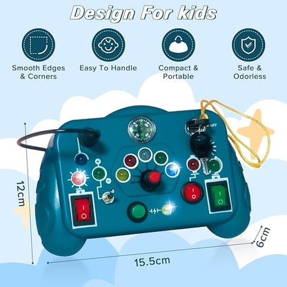 Montessori Busy Board With 12 LED Lights