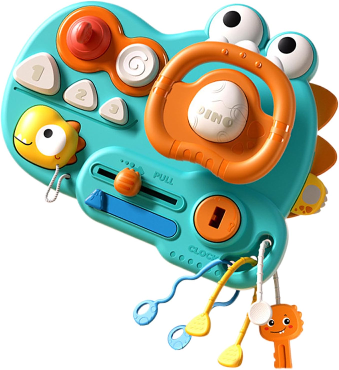 Kids Sensory Board, Dinosaur Children Fidget Board, Educational Early Learning Tools, Fine Motor Skill Development Games for Home, Travel, Kindergarten, and Nursery