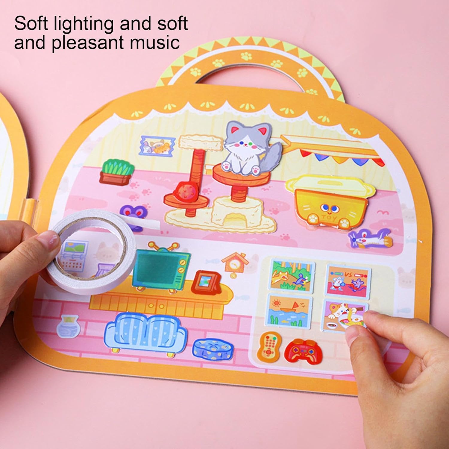 Books with gelatin stickers for children, books with gelatin stickers for children, Libtivo - Book with ambini co adhesive stickers for children aged 6 and up, books with reusable stickers, l