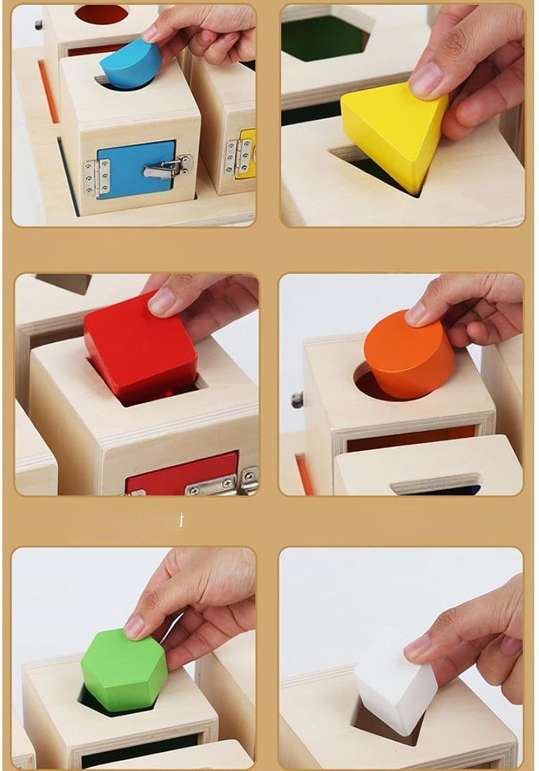 harayaa Boîte de verrouillage Montessori pour enfants, planche occupée, jouets éducatifs, jouet interactif doux parent-enfant, cadeaux d'anniversaire pour