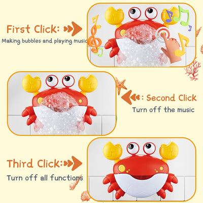 Musical Crab Bubble Bath Toy