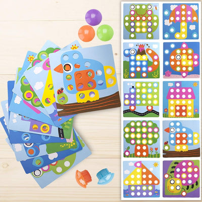 Juego de botones Fidtoy para niños pequeños con botones grandes