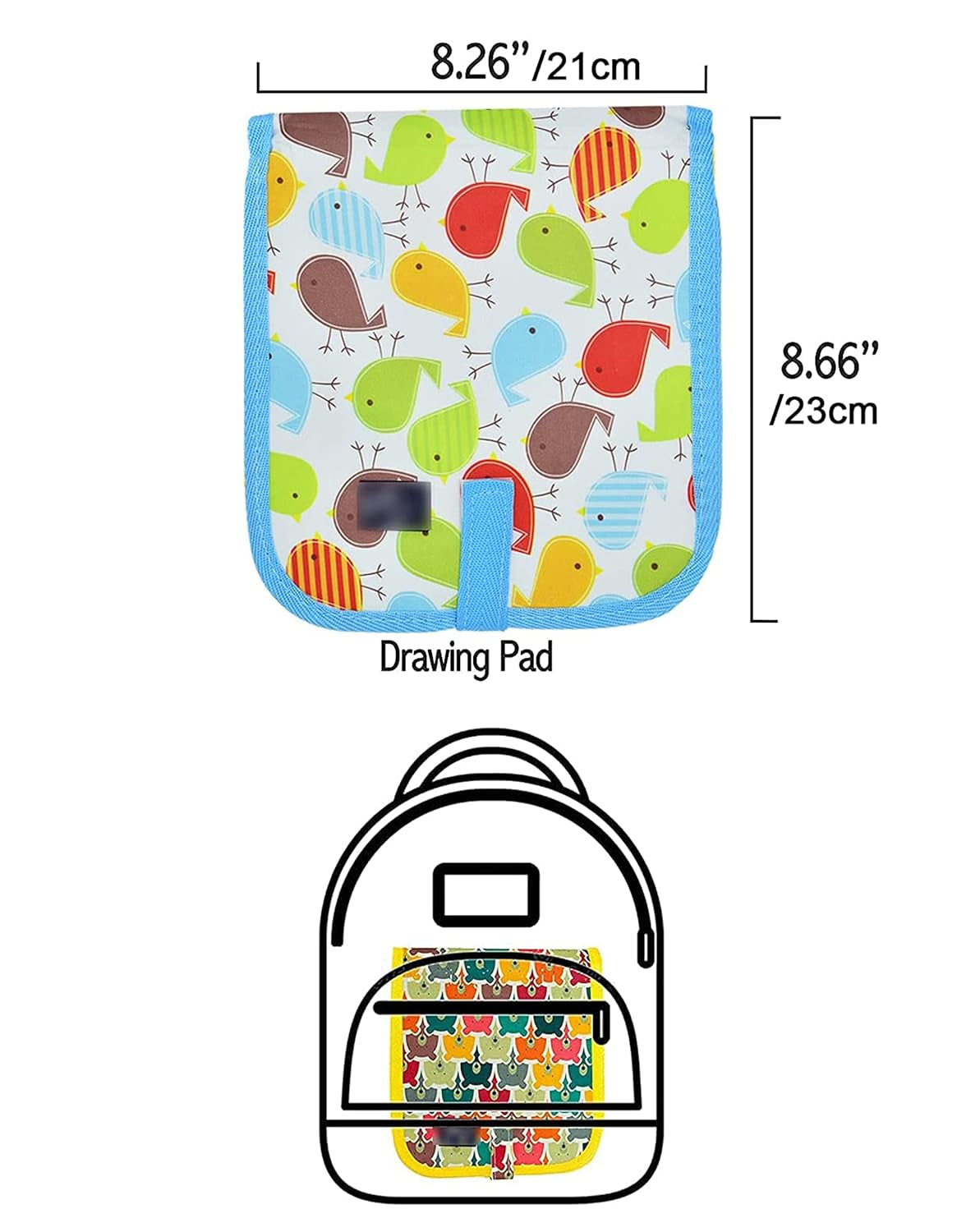 Fidtoy Reusable Drawing Slate Book for Kids – Erasable Doodle Book with Washable Markers, Portable Travel Drawing Pad, Dinosaur Theme, and Creative Writing Practice