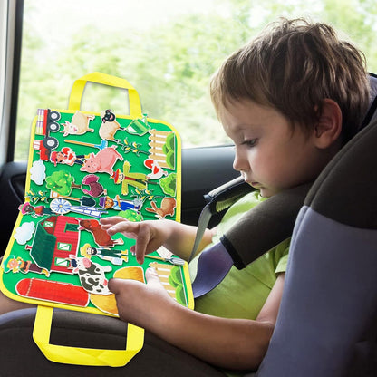 Craftstory Travel Felt Board for Toddlers Farm Animals Toys Preschool Learning Activities 37 Pieces Sensory Toys Barnyard Stories for Classroom Arts and Crafts Supplies