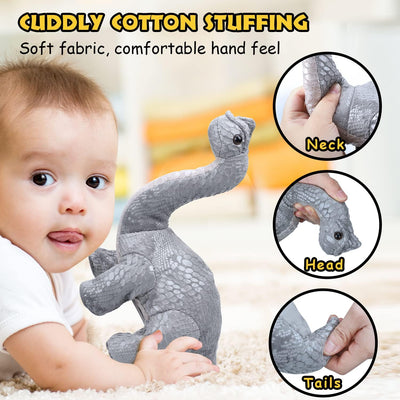 Juguete de dinosaurio de peluche con control remoto Fidtoy con respuesta de voz y música