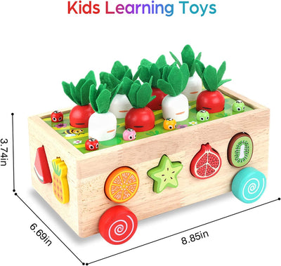 Fidtoy Farm Orchard Intelligence Car Wooden Learning Toy