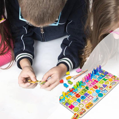 2 Pcs Toddler Number Puzzle - Kids Fishing Game - Counting Games Learn Arabic Numerals, Enhance Hands-on Ability, Develop Hand-eye Coordination Preschool Gift for Kids