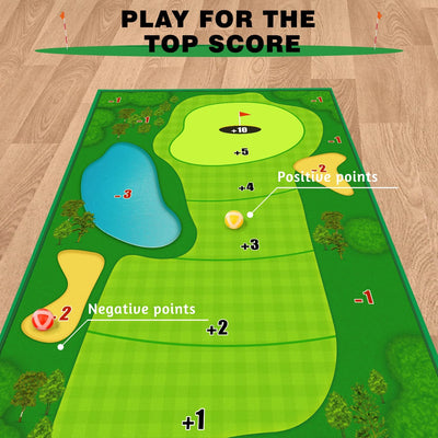 Fidtoy Chipping Golf Mat Game with Sticky Balls for Family Fun