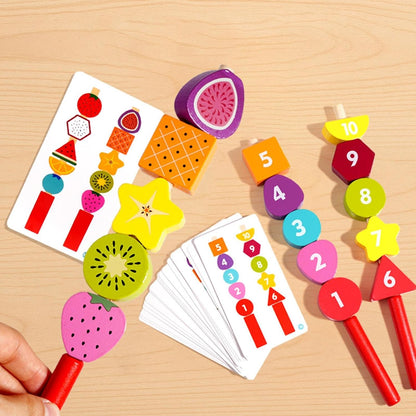 Beads Sequencing Toy Hand Eye Coordination Educational Fine Motor Skills Toy|Mathematics|Toys & Hobbies