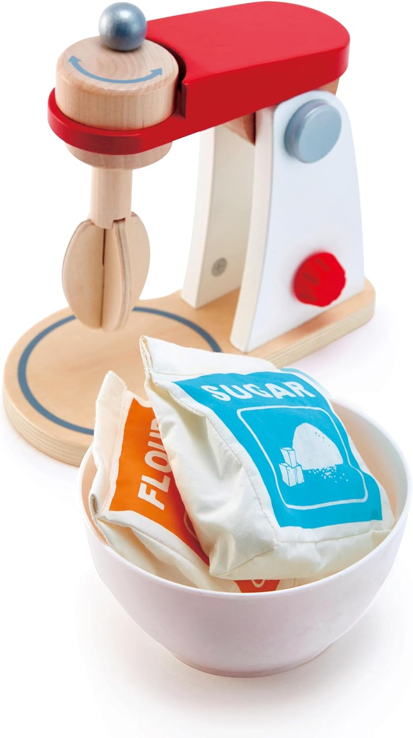 Fidtoy Robot Pâtissier en Bois Jouet d'Imitation Kit de Pâtisserie
