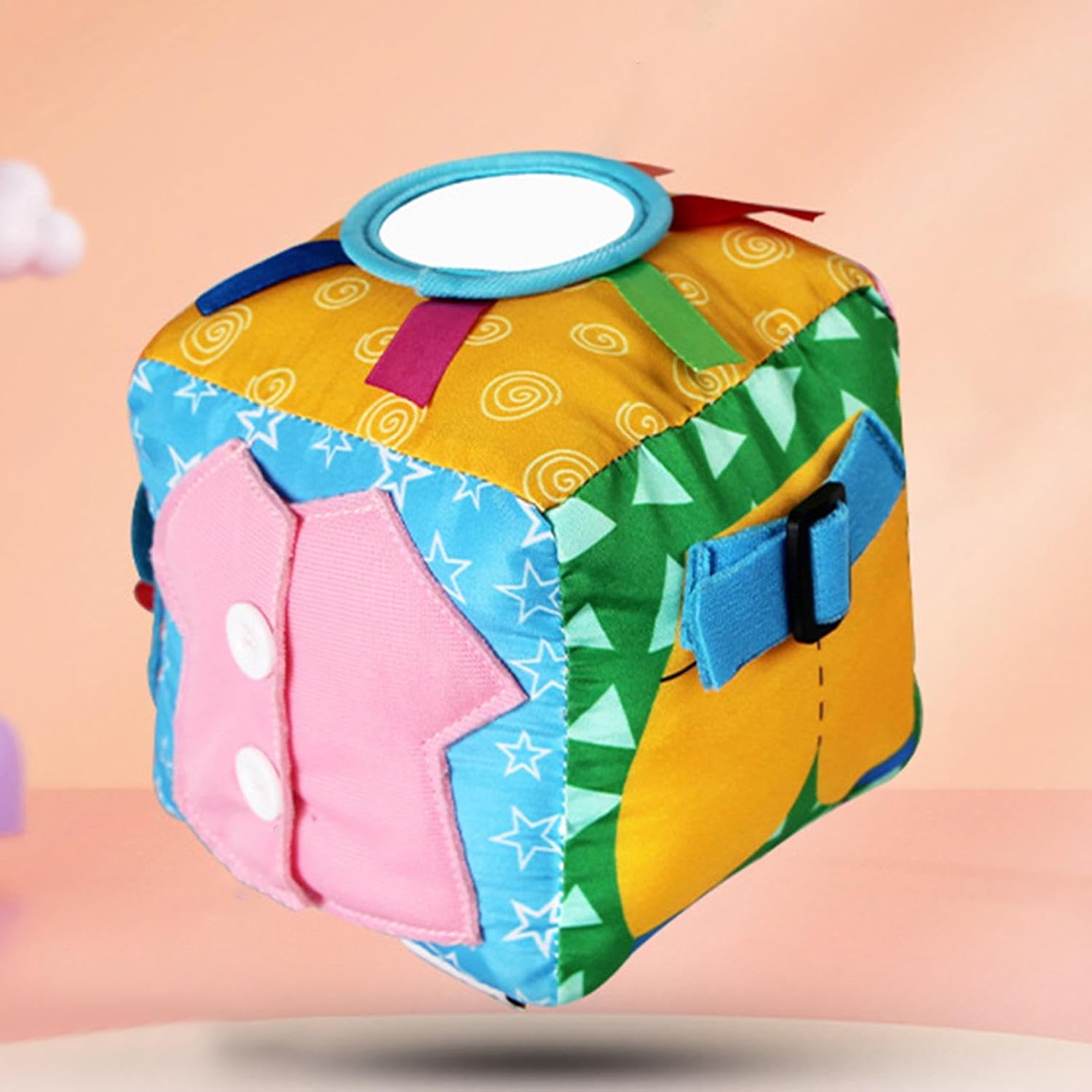 Brinquedo de caixa de tecido, brinquedos de aprendizagem para bebês de 6 a 12 meses - Caixa sensorial com brinquedos de atividades para bebês de animais de pelúcia - Brinquedos educativos para animais