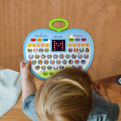 Fidtoy Apple Learning Computer Toy with LED Display for Kids