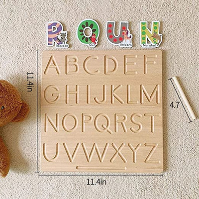 Pizarra de bambú para trazar letras