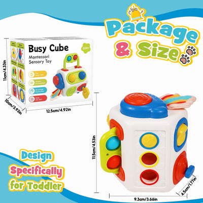 Fidtoy Cubo de actividades 10 en 1 Montessori Juguete sensorial