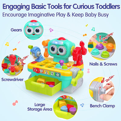 Fidtoy Robot Workbench Tool Set for Toddlers Learning Play Toy