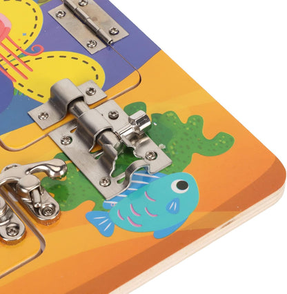 Quadro sensorial, estimular o exercício cerebral, placa de atividade sensorial, coordenação dos olhos, tema do oceano, explorar a cognição para jardim de infância para crianças pequenas