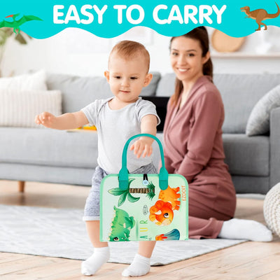 ezdoit Tablero de actividades Montessori Juguete sensorial para niños pequeños Tabla de actividades educativas preescolares Juguete de viaje Regalo para niños y niñas de 3 4 5 años