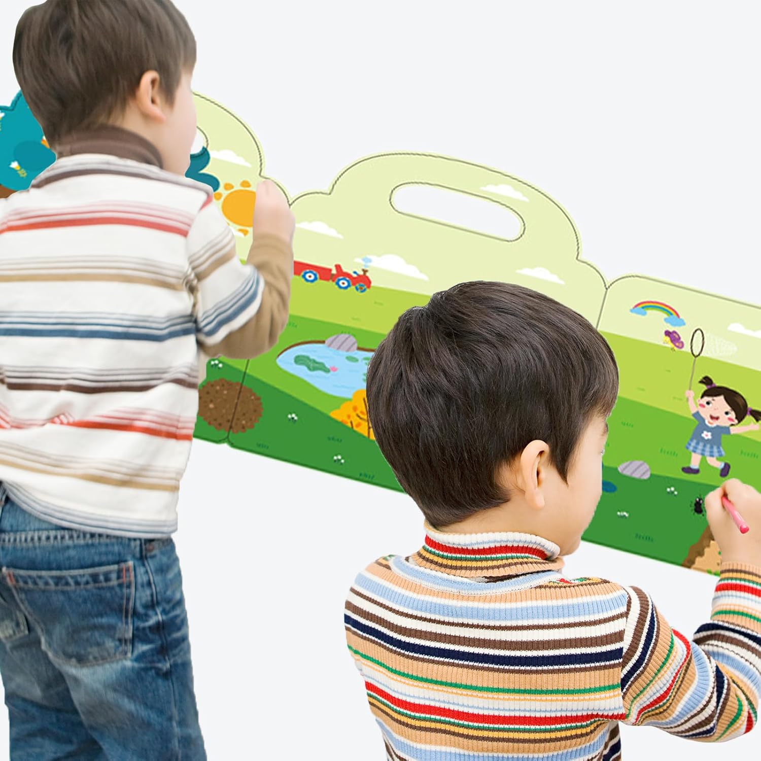 Reusable Sticker Book for Kids Magnetic Activity Book for Kids Airplane Travel Road Trip Essentials Travel Toys