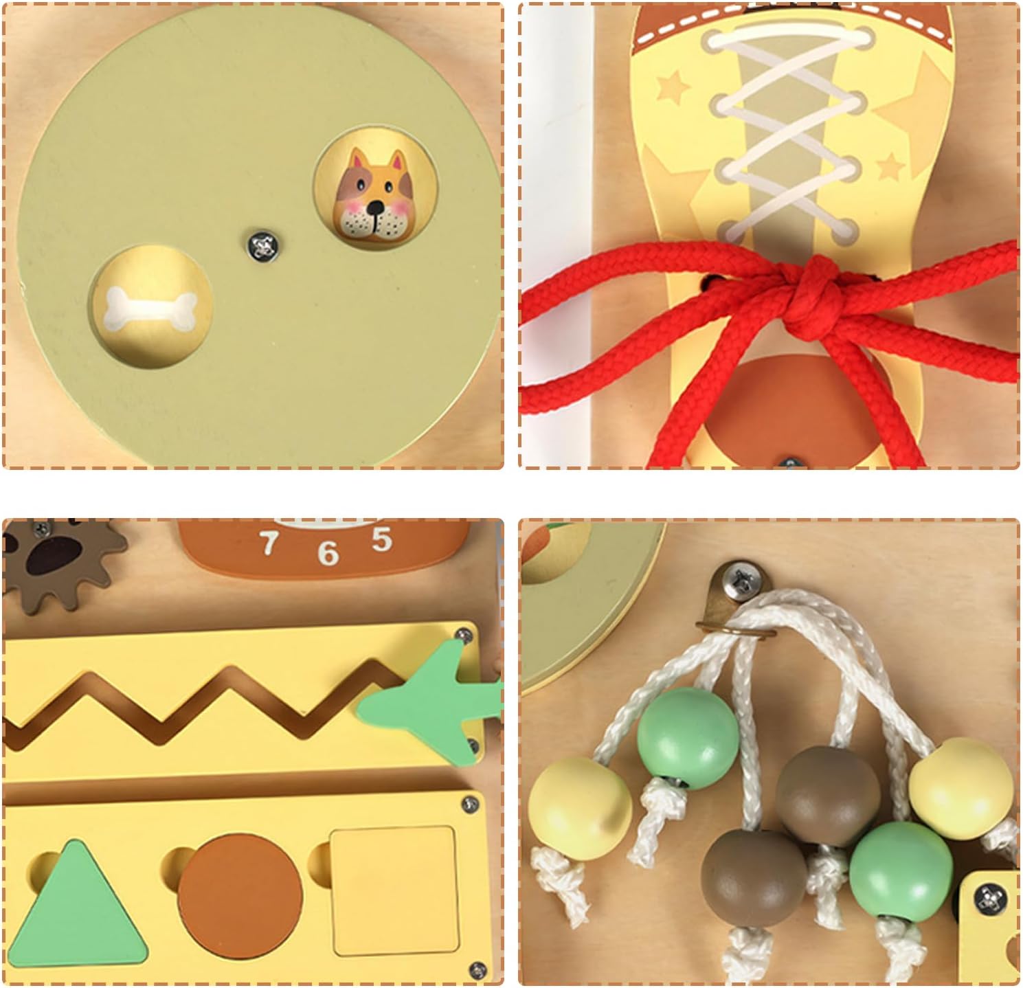 Bohany de Atividades - Brinquedo Educativo De ,Brinquedos para Desenvolvimento Infantil,para Crianças Pré-escolar Jardim Infância Sala de Aula Educação em Casa Educadores e