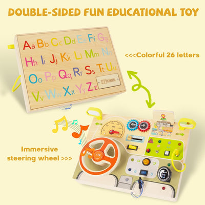 Fidtoy Busy Dashboard - Interactive Montessori Toy for Kids