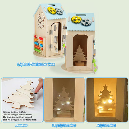 Spobot 8-in-1 Wooden Activity Cube for Kids, Montessori Toys for 12+ Months Toddlers, One Year Old 1st First Birthday Gift, Educational Learning Toys for Baby Boys Girls Age 1 2 3