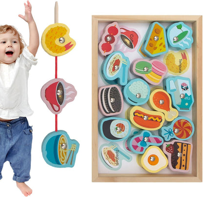 Jeu de Tige magnétique - Jeu de pêche pour Tout-Petits, Jouets de motricité Fine - Ensemble de pêche, Cadeau d'anniversaire, de noël, de pâques, pour garçons et Filles