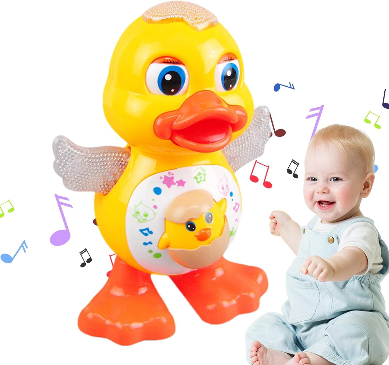 Fidtoy Musical Dancing Duck Toy with Lights and Music – Interactive Moving Duck Toy for Toddlers and Kids
