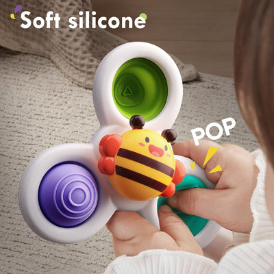 Fidtoy Suction Fidget Spinner Toys for Toddlers 3-Piece Set