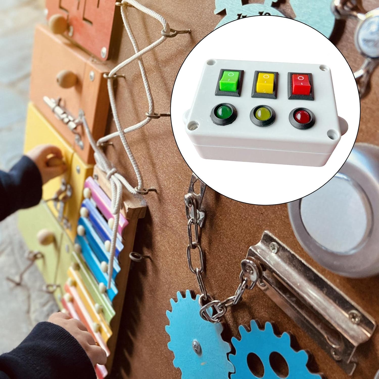 CLUB BOLLYWOOD®Busy Board DIY Accessories Light Switch Button Puzzle Educational Toys|Toys & Hobbies | Preschool Toys & Pretend Play | Other Preschool & Pretend Play|1 Baby Busy Board DIY Toys